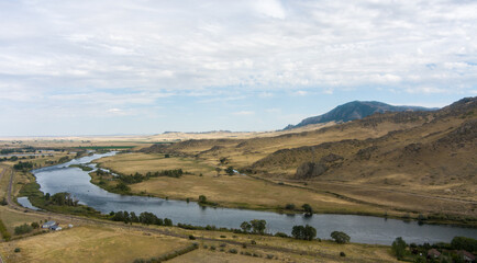 Montana Missouri River Canyon aerial view