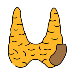 thyroid cancer line icon vector. thyroid cancer sign. isolated symbol illustration