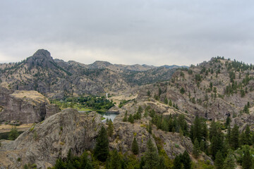 Montana Missouri River Canyon aerial view