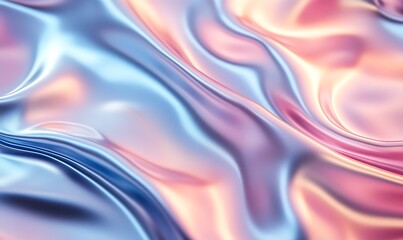 Obraz premium A smooth, flowing blend of iridescent colors, creating a mesmerizing abstract pattern with a calming effect.