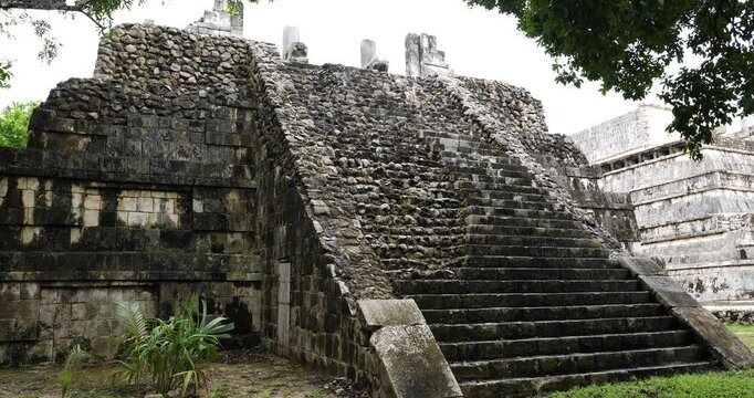 Temple of the Tables is a small pyramid of four levels that previously culminated with a temple with two serpent columns.