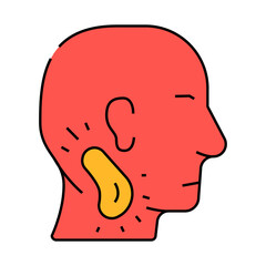 non hodgkin lymphoma cancer line icon vector. non hodgkin lymphoma cancer sign. isolated symbol illustration