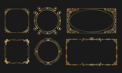 Elegant vintage decorative frame collection for invitations and creative designs

