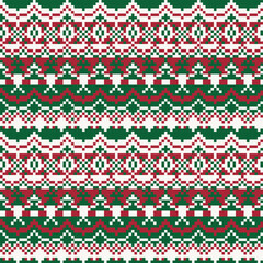 Christmas Fair Isle Seamless Pattern Design