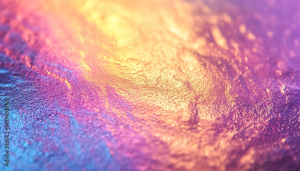 Poster A vibrant abstract image displaying a swirl of multicolored hues blending together, creating a dynamic and visually striking texture.