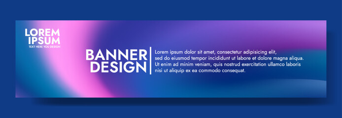 Gradient Banner Design Template with Lorem Ipsum