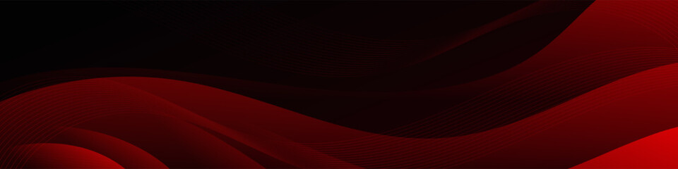 Abstract Red Curved Lines Dark Background