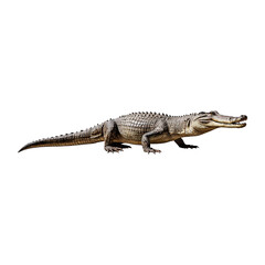 Naklejka premium Crocodiles on transparent background Generative AI