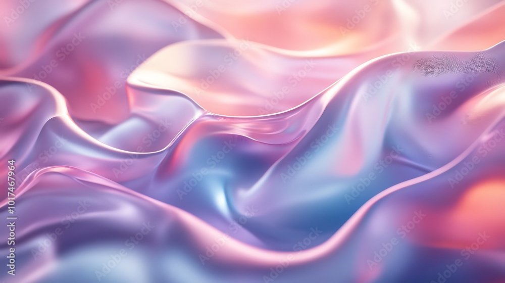 Leinwandbilder a soft, flowing fabric display with pastel colors and smooth textures, creating a serene and dreamy 