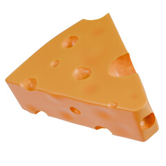 3D Cheese Model PNG