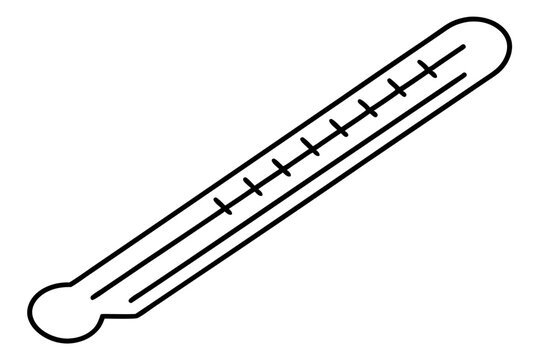 recommend clip art: Low thermometer | vector silhouette illustration on white background