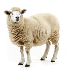 Fototapeta premium sheep isolated on white background isolated 