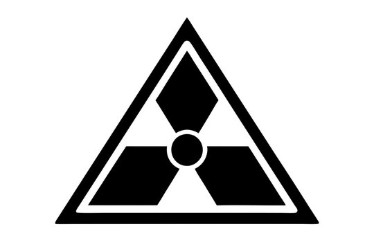 recommend clip art: Radiation Hazard Sign | vector silhouette illustration on white background