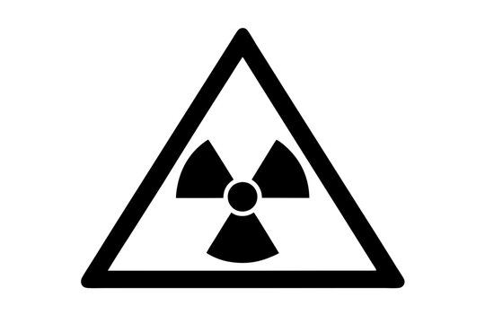 recommend clip art: Radiation Hazard Sign | vector silhouette illustration on white background