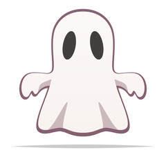 Spooky ghost vector isolated illustration