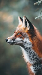fox isolated on summer background