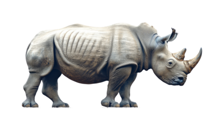 rhino isolated on white background