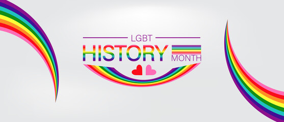 Emblem for LGBT History Month, a colorful design that celebrates diversity and LGBTQ heritage