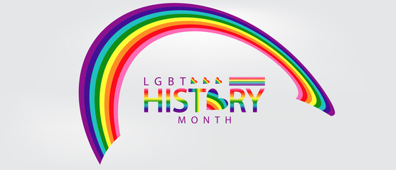 Emblem for LGBT History Month, a colorful design that celebrates diversity and LGBTQ heritage