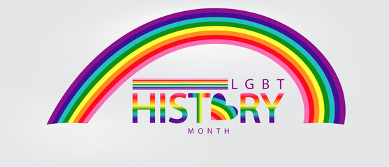 Emblem for LGBT History Month, a colorful design that celebrates diversity and LGBTQ heritage