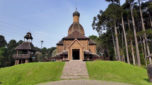 Curitiba Parana. Ukrainian Memorial At Curitiba In Parana Brazil. State Park Landscape. Tourism Travel. Nature Park. Ukrainian Memorial At Curitiba In Parana Brazil. Botanical Scenery.