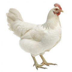 white leghorn chicken isolated PNG isolated 