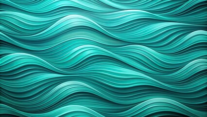 Fototapeta premium Abstract teal color background with random patterns of waves and curves Macro