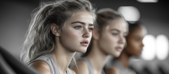 Fototapeta premium A group of women at the gym.