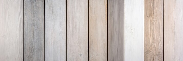 Obraz premium Vertical Wooden Planks in Neutral Tones: A contemporary backdrop of vertical wooden planks, featuring a soothing palette of neutral tones. This image offers a sleek and modern aesthetic.