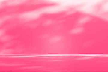 Wall interior background, studio and backdrops show products.with shadow from window color pink background for text insertion and presentation product