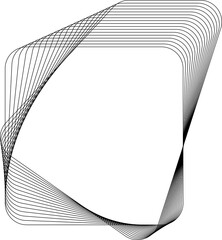 Rounded square dynamic line effect. Technology concept