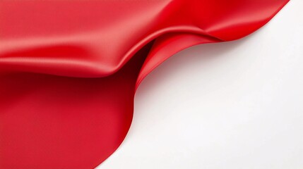 Vibrant red poster template with generous space for text, perfect for promotional and advertising purposes against a pristine white backdrop.