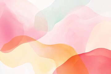 Fototapeta premium A serene poster design in gentle pastel shades, perfect for showcasing uplifting messages against a clean white backdrop.