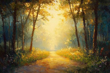 Obraz premium Abstract oil painting illustration background