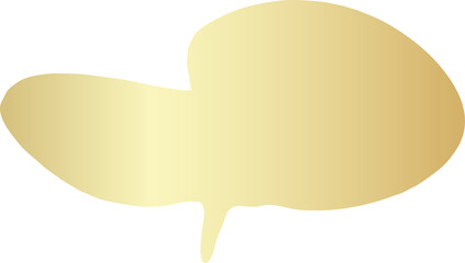 Golden speech bubble icon, chat, talk, messenger