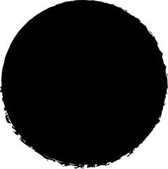 Circle ink brush stroke, round shape