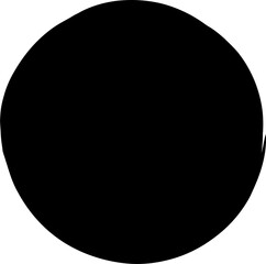 Circle ink brush stroke, round shape