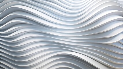 Obraz premium Abstract minimalist white geometric wave background