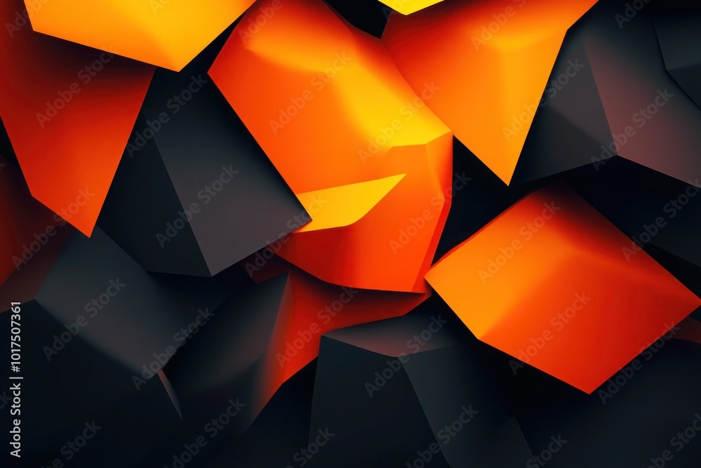 Wall mural a high-contrast background with overlapping shapes, symbolizing a multitude of perspectives in criti