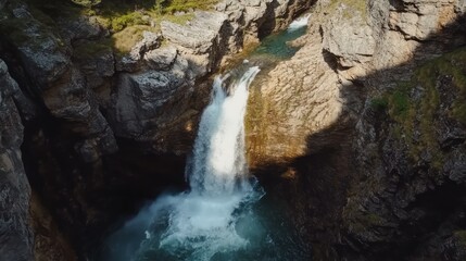Fototapeta premium Waterfall in the Mountains