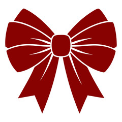 Red Bow for Christmas and Holiday Decorations