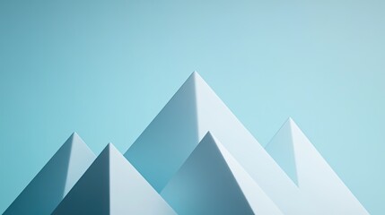 Abstract Minimalist Mountain Peaks Background