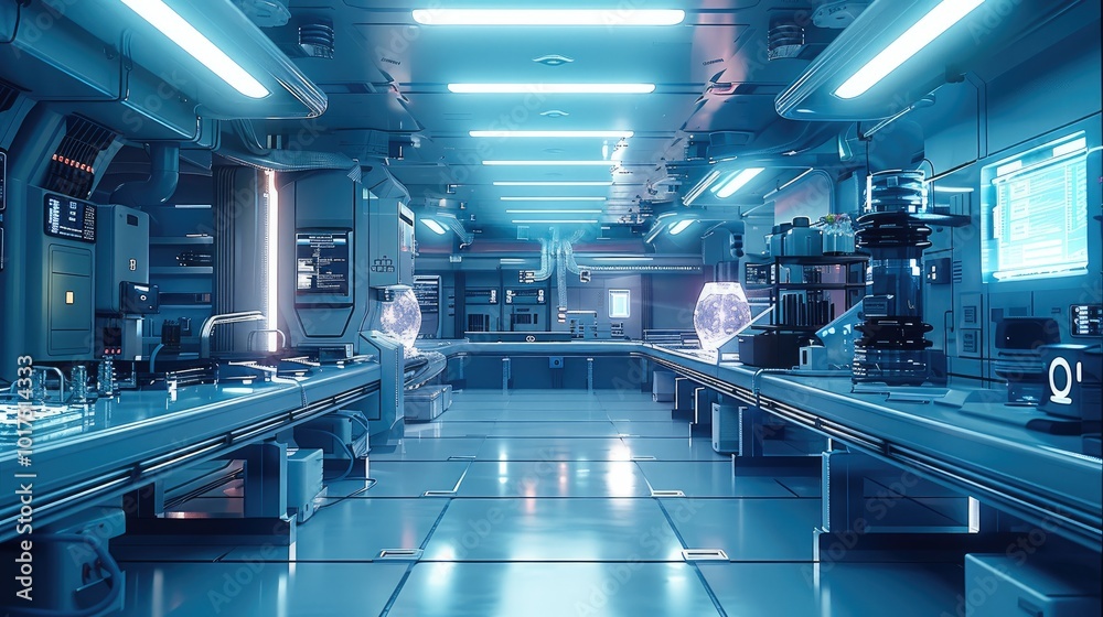Poster Lab environment where AI systems are being developed and tested.