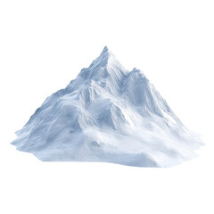 Obraz premium Snow mountain isolated on transparent background.