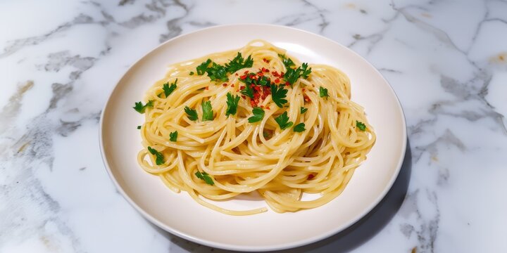 a plate of pasta with par parise and parise