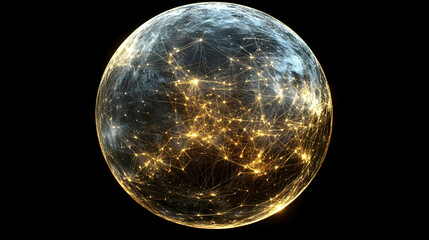 Obraz premium Abstract Globe with Network Connections.
