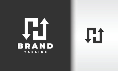 letter h arrow logo
