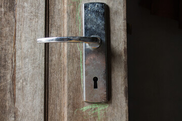 stainless stell handle lock door