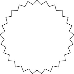 Star shape line. Geometric element