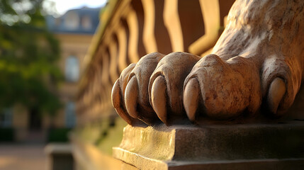 Close-up of Stone Lion's Paw.